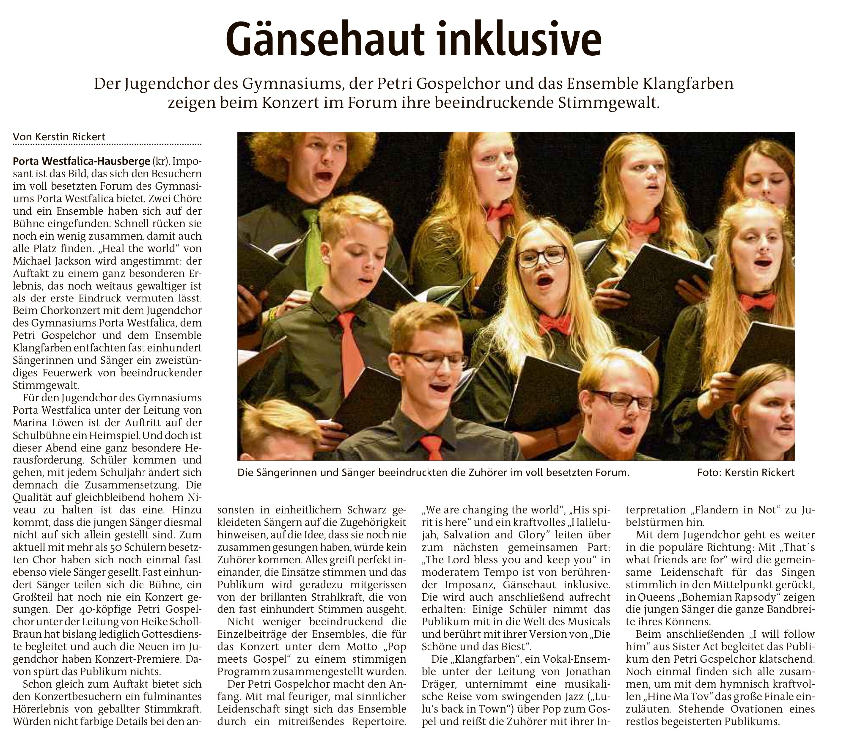 2016 09 26 Zeitungsbericht Konzert